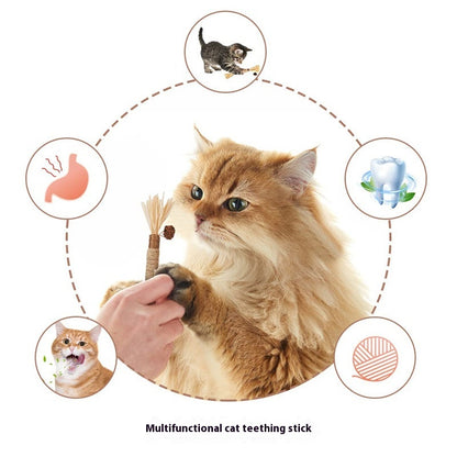 Funny Cat Molar Bite Stick Toy