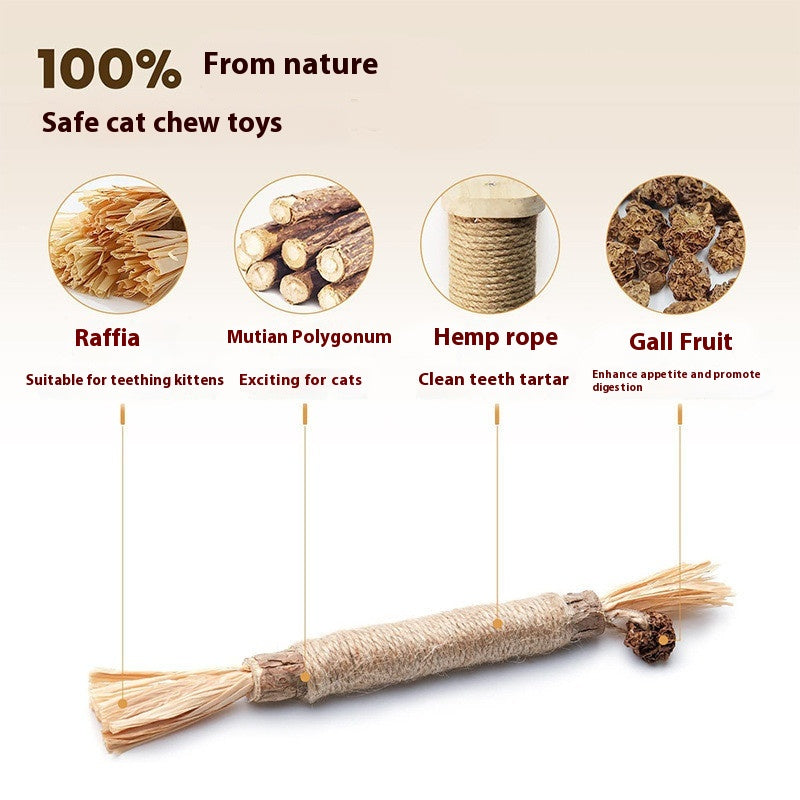 Funny Cat Molar Bite Stick Toy